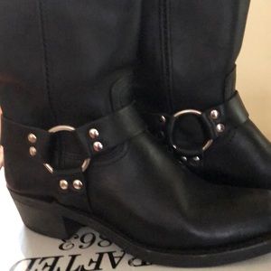 Frye harness Moto boots black